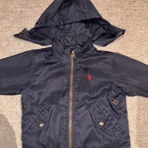 Polo by Ralph Lauren Dark Blue Kids Raincoat with Hood